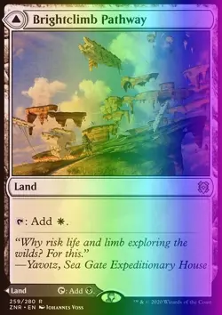 MTG Magic the Gathering Brightclimb Pathway (259/493) Zendikar Rising LP FOIL - Image 1