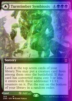 MTG Magic the Gathering Turntimber Symbiosis (364/493) Zendikar Rising LP FOIL - Image 1