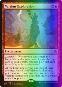 MTG Magic the Gathering Valakut Exploration (175/493) Zendikar Rising LP FOIL - Image 1
