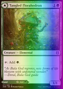MTG Magic the Gathering Tangled Florahedron (211/493) Zendikar Rising LP FOIL - Image 1