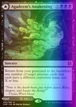 MTG Magic the Gathering Agadeem's Awakening (90/493) Zendikar Rising NM FOIL - Image 1
