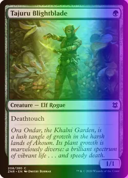 MTG Magic the Gathering Tajuru Blightblade (208/493) Zendikar Rising LP FOIL - Image 1