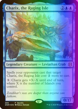 MTG Charix, the Raging Isle (386/493) Zendikar Rising LP FOIL - Image 1