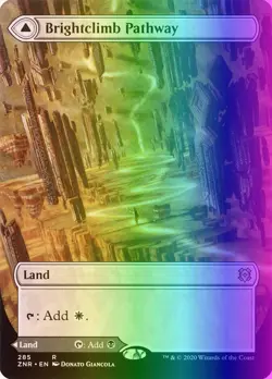 MTG Magic the Gathering Brightclimb Pathway (285/496) Zendikar Rising LP FOIL - Image 1