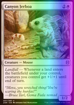 MTG Magic the Gathering Canyon Jerboa (7/493) Zendikar Rising LP FOIL - Image 1