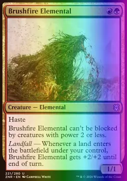 Magic the Gathering MTG Brushfire Elemental (221) Zendikar Rising NM FOIL - Image 1