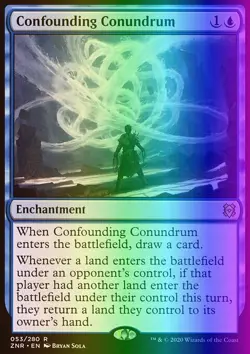 MTG Magic the Gathering Confounding Conundrum (53/457) Zendikar Rising LP FOIL - Image 1