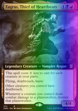 MTG Zagras, Thief of Heartbeats (372/493) Zendikar Rising LP FOIL - Image 1
