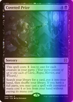 MTG Magic the Gathering Coveted Prize (95/493) Zendikar Rising LP FOIL - Image 1