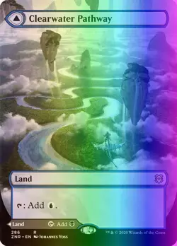 MTG Magic the Gathering Clearwater Pathway (286/493) Zendikar Rising LP FOIL - Image 1