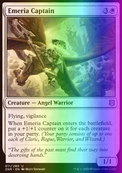 MTG Magic the Gathering Emeria Captain (11/493) Zendikar Rising NM FOIL - Image 1