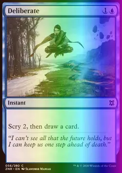 MTG Magic the Gathering Deliberate (56/493) Zendikar Rising LP FOIL - Image 1