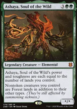 MTG Magic the Gathering Ashaya, Soul of the Wild (179/457) Zendikar Rising LP - Image 1