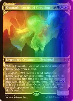 MTG Omnath, Locus of Creation (312/493) Zendikar Rising LP FOIL - Image 1