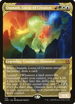 MTG Magic the Gathering Omnath, Locus of Creation (312/493) Zendikar Rising MP - Image 1