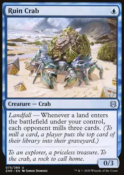 MTG Magic the Gathering Ruin Crab (75/457) Zendikar Rising NM - Image 1