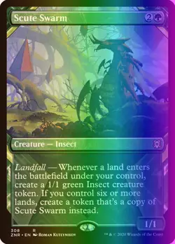 MTG Magic the Gathering Scute Swarm (308/493) Zendikar Rising LP FOIL - Image 1