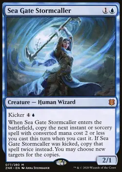 MTG Magic the Gathering Sea Gate Stormcaller (77/457) Zendikar Rising NM - Image 1