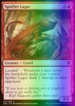 MTG Magic the Gathering Spitfire Lagac (167/457) Zendikar Rising NM FOIL - Image 1