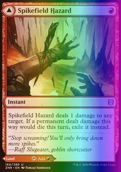 MTG Magic the Gathering Spikefield Hazard (166/493) Zendikar Rising LP FOIL - Image 1