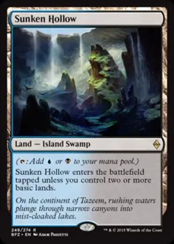 Sunken Hollow - Light Play MTG Battle for Zendikar - Image 1