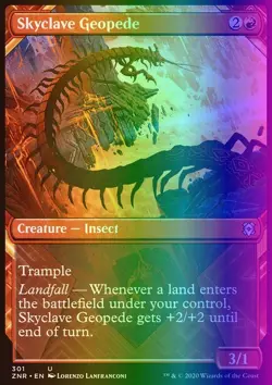 MTG Magic the Gathering Skyclave Geopede (301/493) Zendikar Rising LP FOIL - Image 1