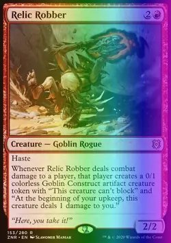 MTG Magic the Gathering Relic Robber (153/457) Zendikar Rising NM FOIL - Image 1