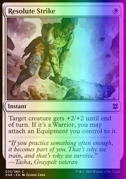 MTG Magic the Gathering Resolute Strike (35/457) Zendikar Rising LP FOIL - Image 1