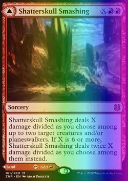 MTG Magic the Gathering Shatterskull Smashing (161/493) Zendikar Rising LP FOIL - Image 1