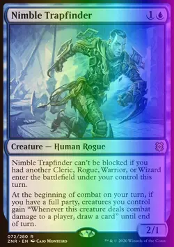 Magic the Gathering MTG Nimble Trapfinder (72) Zendikar Rising NM FOIL - Image 1