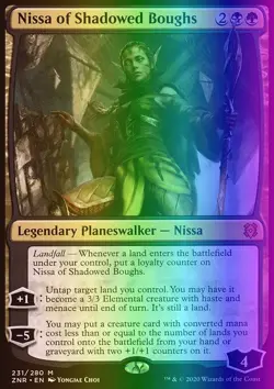 MTG Nissa of Shadowed Boughs (231/493) Zendikar Rising NM FOIL - Image 1