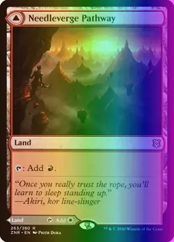 MTG Magic the Gathering Needleverge Pathway (263/493) Zendikar Rising LP FOIL - Image 1