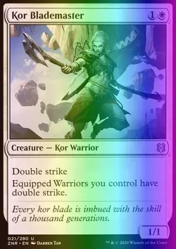 MTG Magic the Gathering Kor Blademaster (21/493) Zendikar Rising NM FOIL - Image 1