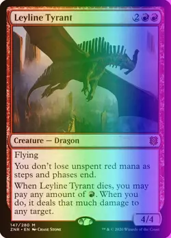 MTG Magic the Gathering Leyline Tyrant (147/493) Zendikar Rising LP FOIL - Image 1