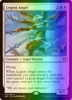 MTG Magic the Gathering Legion Angel (23/493) Zendikar Rising LP FOIL - Image 1