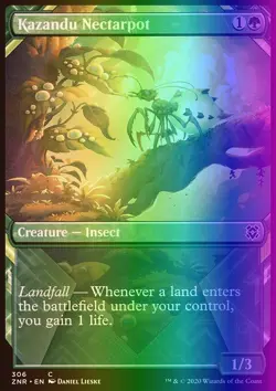 MTG Magic the Gathering Kazandu Nectarpot (306/493) Zendikar Rising LP FOIL - Image 1