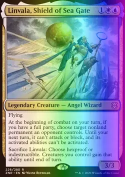 MTG Linvala, Shield of Sea Gate (226/493) Zendikar Rising NM FOIL - Image 1