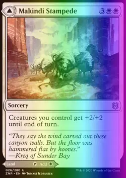 Magic the Gathering MTG Makindi Stampede (26) Zendikar Rising NM FOIL - Image 1