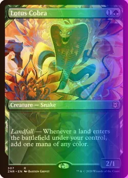 MTG Magic the Gathering Lotus Cobra (307/493) Zendikar Rising LP FOIL - Image 1
