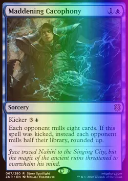 MTG Magic the Gathering Maddening Cacophony (67/493) Zendikar Rising LP FOIL - Image 1