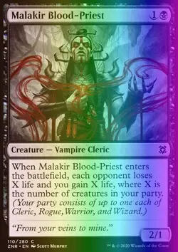 MTG Magic the Gathering Malakir Blood-Priest (110/493) Zendikar Rising LP FOIL - Image 1