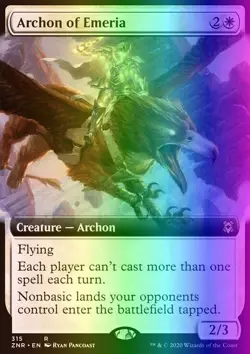 MTG Magic the Gathering Archon of Emeria (315/493) Zendikar Rising LP FOIL - Image 1