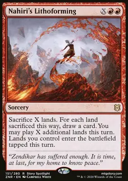 Magic the Gathering MTG Nahiri's Lithoforming (151) Zendikar Rising LP - Image 1