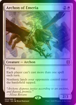 MTG Magic the Gathering Archon of Emeria (4/493) Zendikar Rising LP FOIL - Image 1