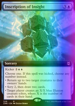 MTG Magic the Gathering Inscription of Insight (329/457) Zendikar Rising NM FOIL - Image 1