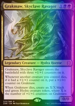 MTG Grakmaw, Skyclave Ravager (223/457) Zendikar Rising NM FOIL - Image 1