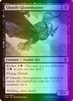 MTG Magic the Gathering Ghastly Gloomhunter (103/493) Zendikar Rising LP FOIL - Image 1