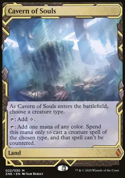MTG Magic the Gathering Cavern of Souls (22/30) Zendikar Rising Expeditions LP - Image 1