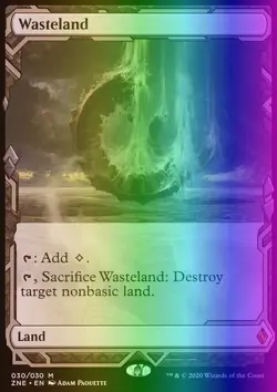 MTG Magic the Gathering Wasteland (30/30) Zendikar Rising Expeditions NM FOIL - Image 1