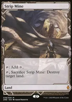 MTG Magic the Gathering Strip Mine (28/30) Zendikar Rising Expeditions NM - Image 1